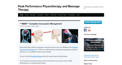 Desktop Screenshot of peakperformancephysio.com