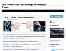 Tablet Screenshot of peakperformancephysio.com